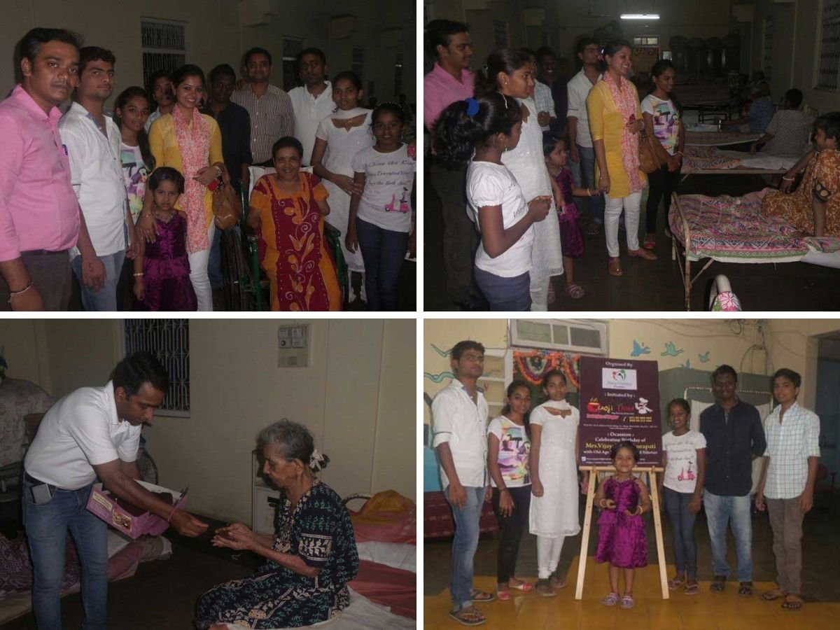 Naresh Birthday with Elderly